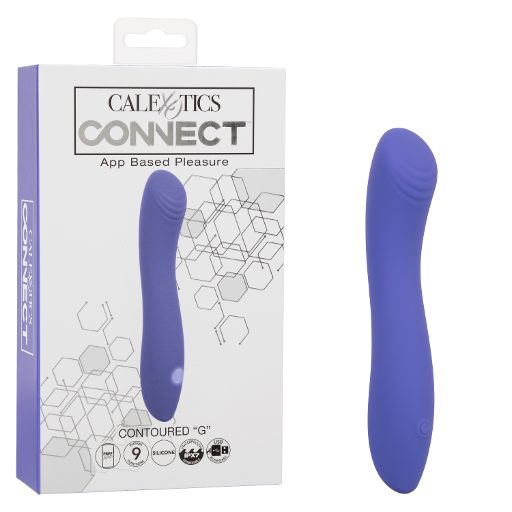 CalExotics Connect Contoured G App-Based Pleasure Silicone Massager in Purple Secondary image