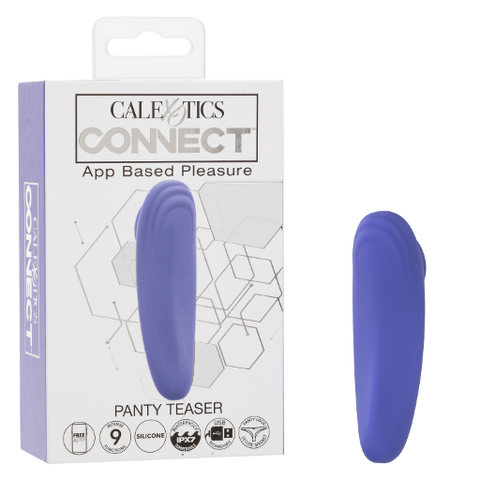 CalExotics Connect™ Panty Teaser App-Based Pleasure Device in Purple Silicone with 9 Vibration Functions and Waterproof Design Panty Vibrators