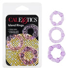 CalExotics Island Rings Purple Stretchy Cock Rings Set with Small Medium and Large Sizes > Cock Ring > Sets