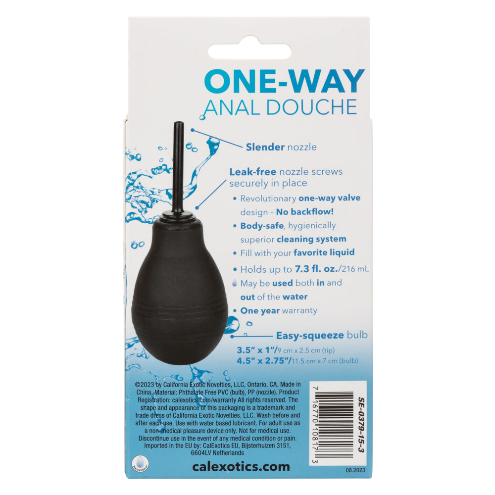 CalExotics One-Way Anal Douche with Black Leak-Proof Nozzle 7.3 fl. oz. Squeeze Bulb > Essentials > Douches