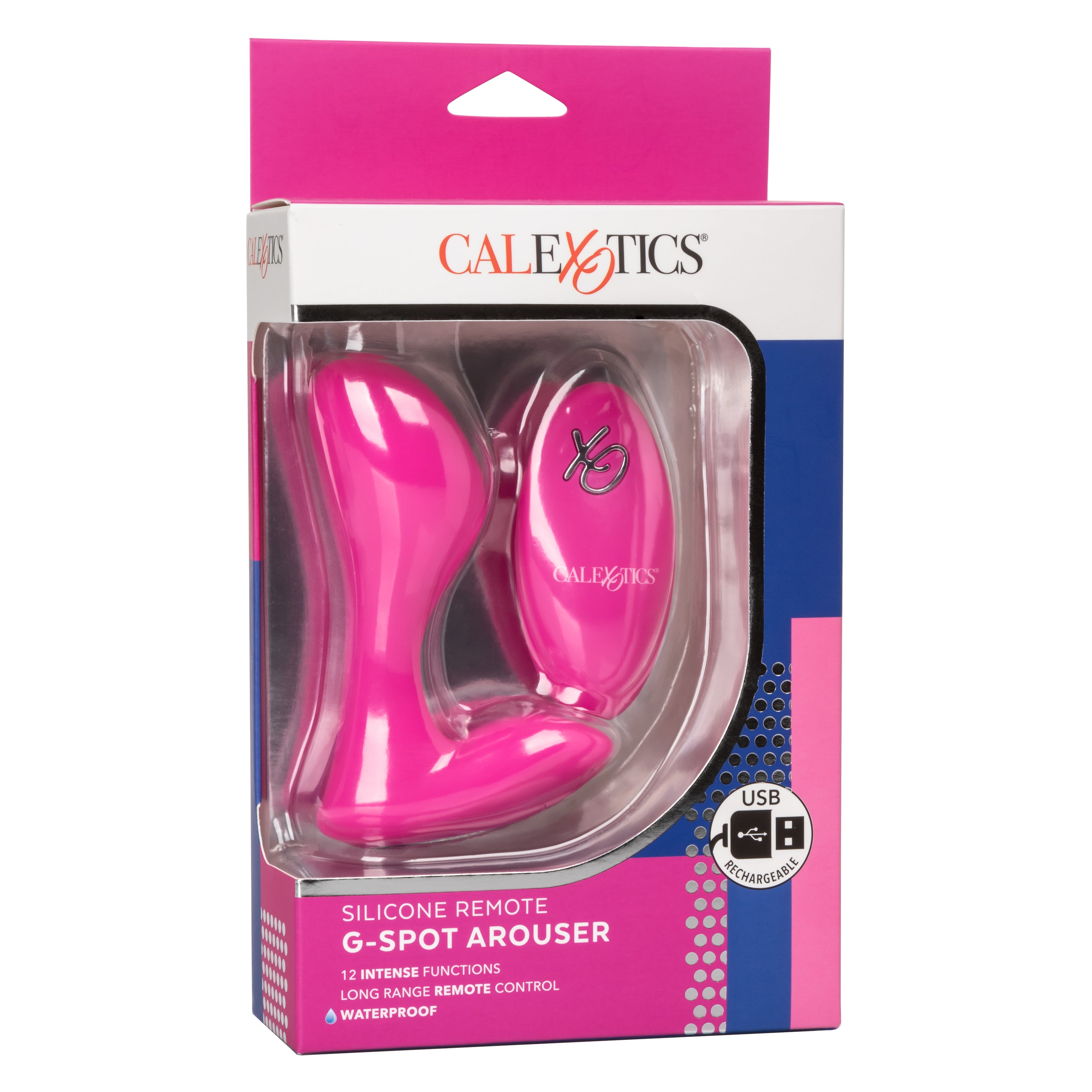 CalExotics Pink Silicone Remote G-Spot Arouser with 12 Vibration Functions and USB Rechargeable STIMULATORS