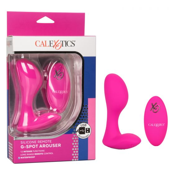 CalExotics Pink Silicone Remote G-Spot Arouser with 12 Vibration Functions and USB Rechargeable STIMULATORS