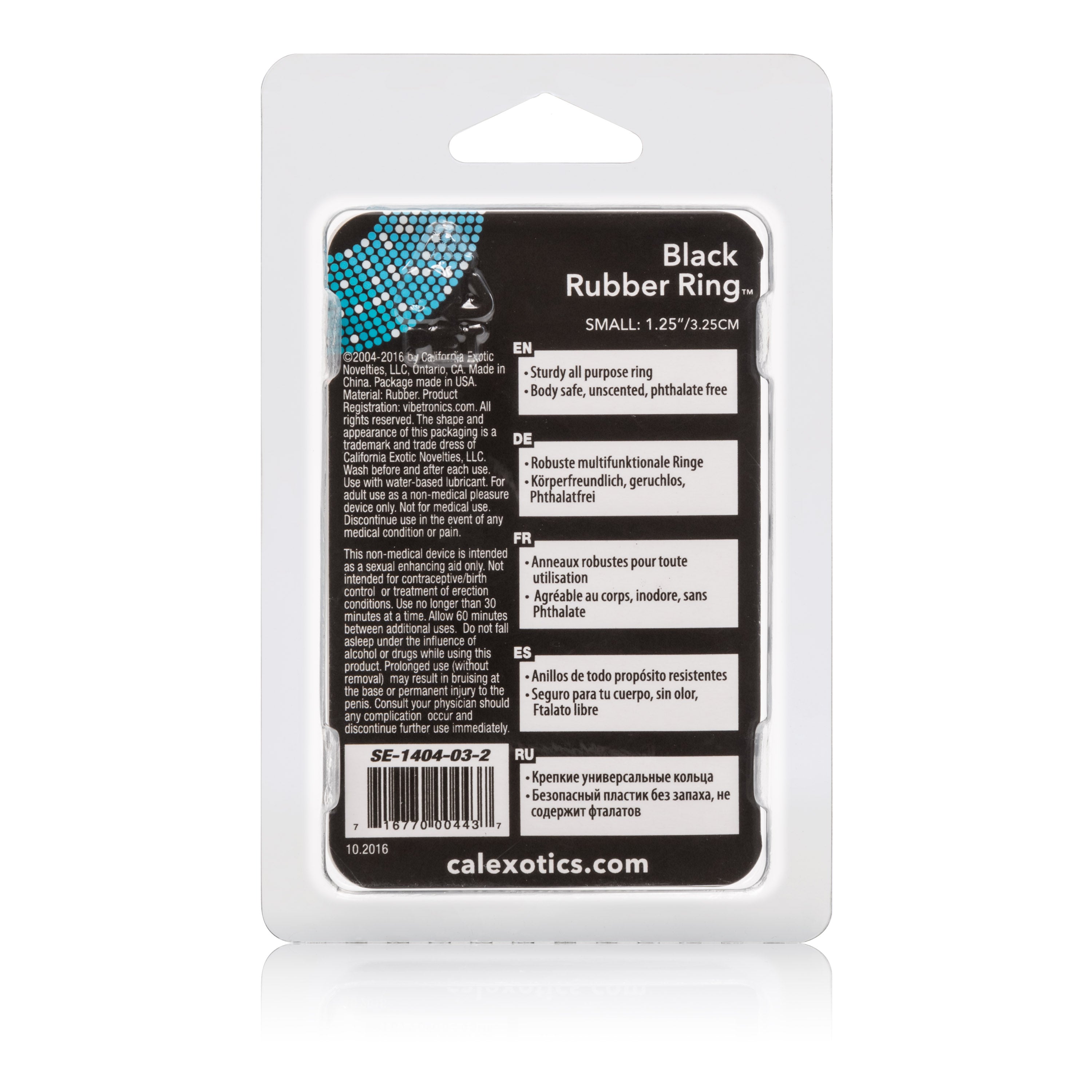 CalExotics Rubber Ring Small Black – Durable Erection Support COCK RINGS