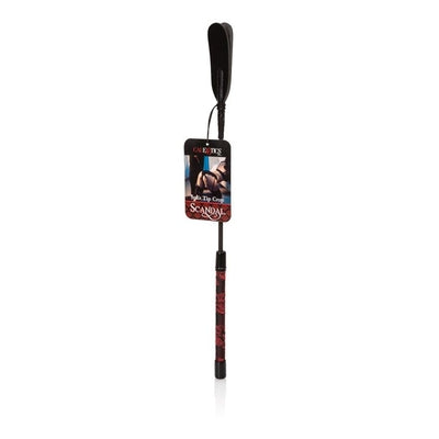 CalExotics Scandal Split Tip Crop Black and Red Hand-Stitched Riding Crop > Bondage Gear > Crops