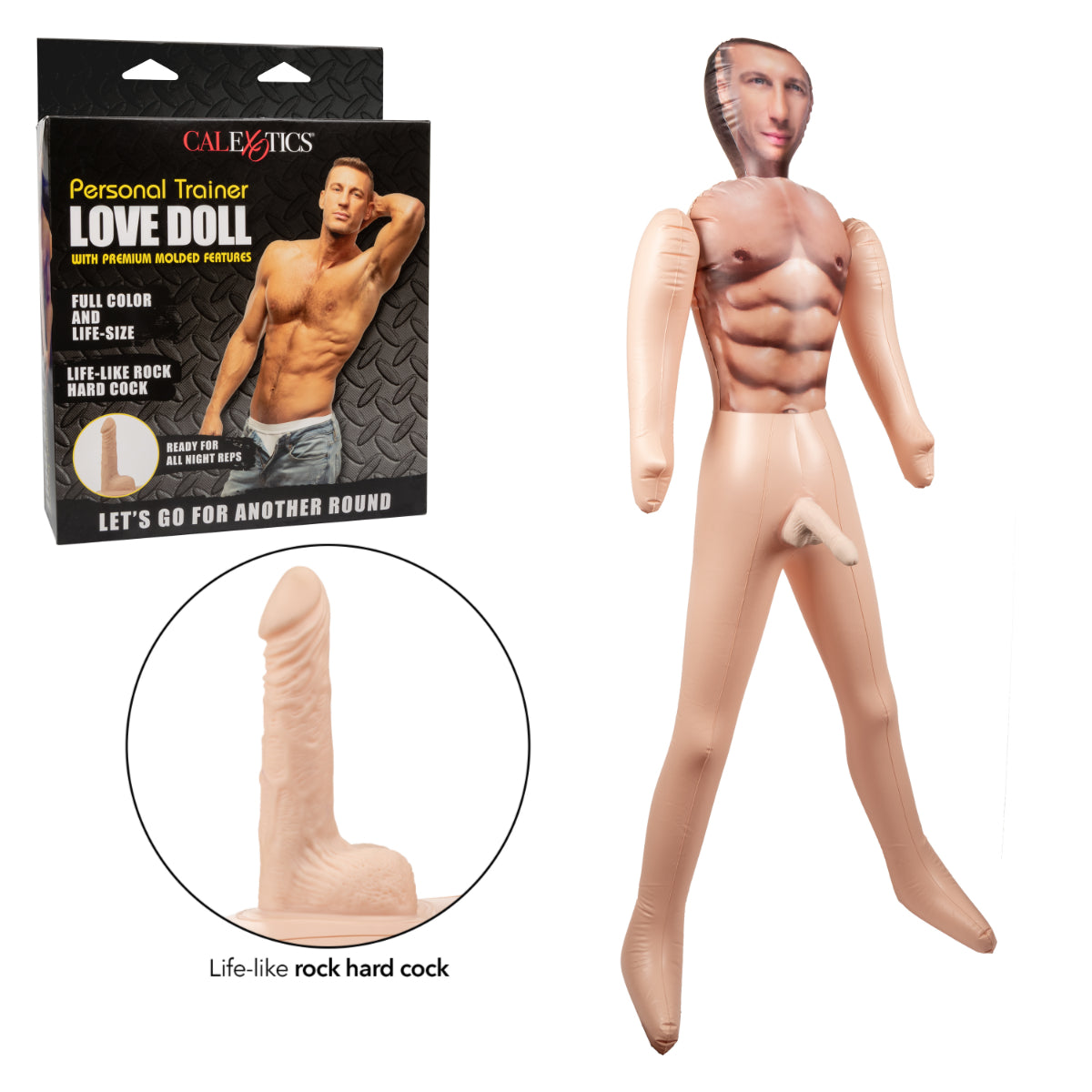 Personal Trainer Love Doll Life-Size Male Inflatable Sex Doll with Full Colour Face and 5.5 Inch Life-Like Cock > Sex Toys > Sex Dolls > Novelty Inflatables