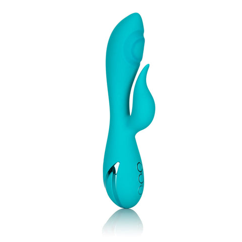 California Dreaming Santa Monica Starlet Teal Massager with 10 Vibration Functions and 3 Thumping Speeds, USB Rechargeable, Ergonomic G-Spot Design Vibrators - G Spot