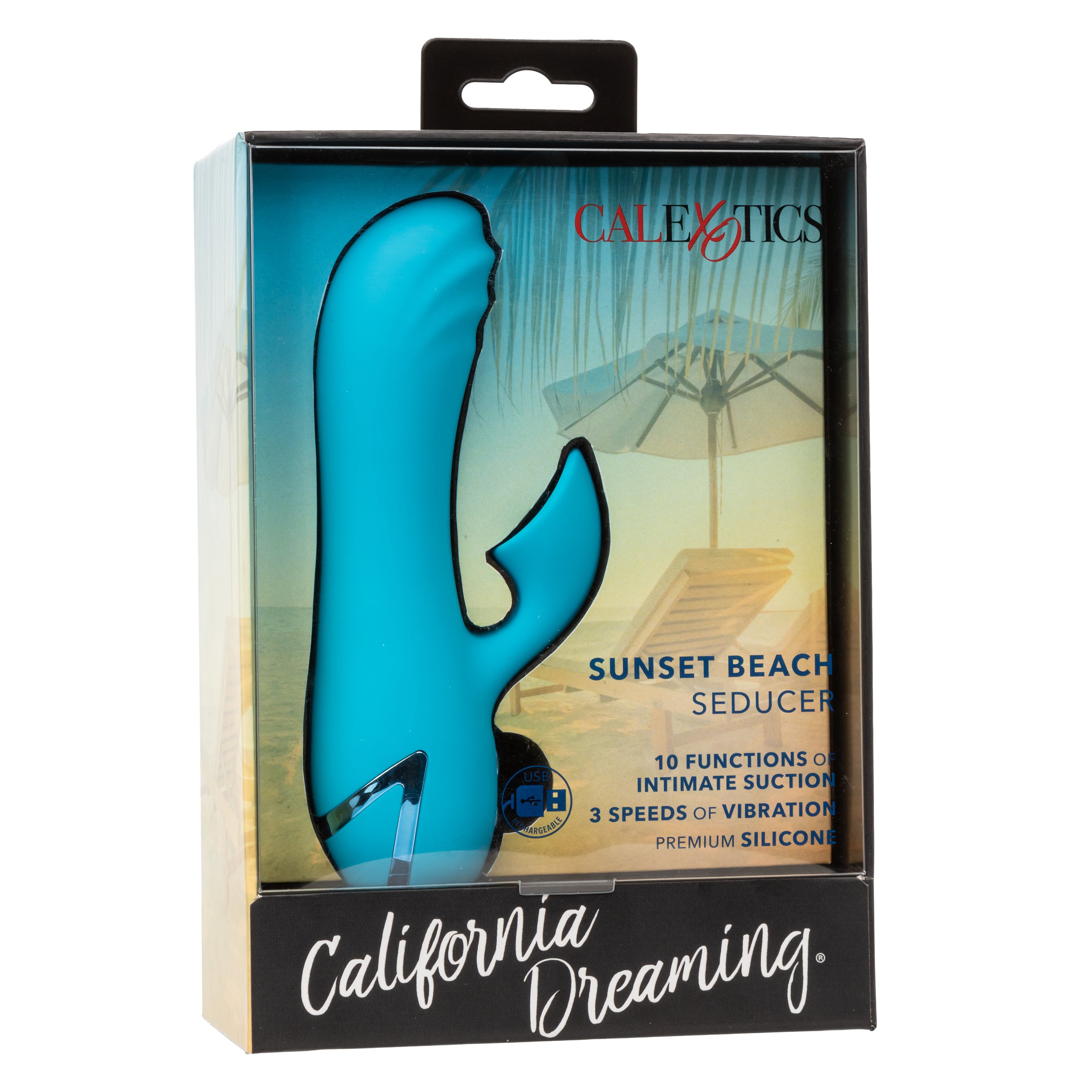 California Dreaming Sunset Beach Seducer (Blue) – Silicone Dual Stimulator with Multiple Functions Secondary image