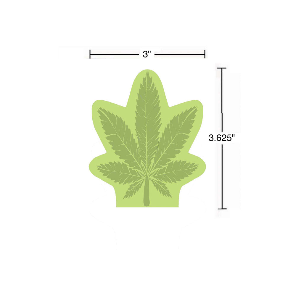 Cannabis Leaf Sticky Notes 100 Pack Novelty Office Supplies Party Supplies