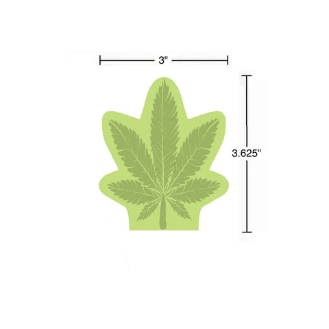 Cannabis Leaf Sticky Notes 100 Pack Novelty Office Supplies Party Supplies
