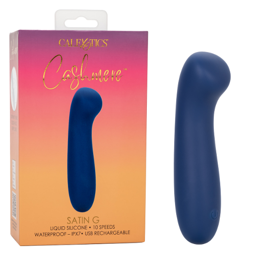 Cashmere Satin G Blue Liquid Silicone Massager With 10 Speeds Waterproof Rechargeable > Vibrators > Standard Vibrators Main image