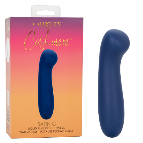 Cashmere Satin G Blue Liquid Silicone Massager With 10 Speeds Waterproof USB Rechargeable Vibrators