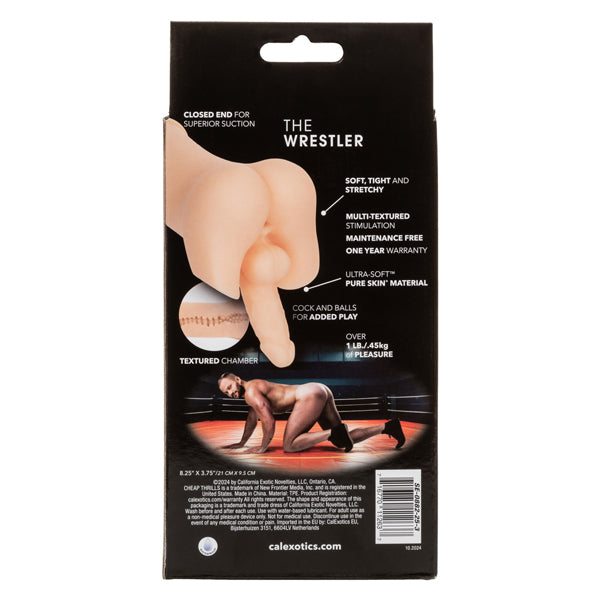 Cheap Thrills The Wrestler Stroker - Realistic Pure Skin Male Masturbator for Ultimate Pleasure Strokers - Manual