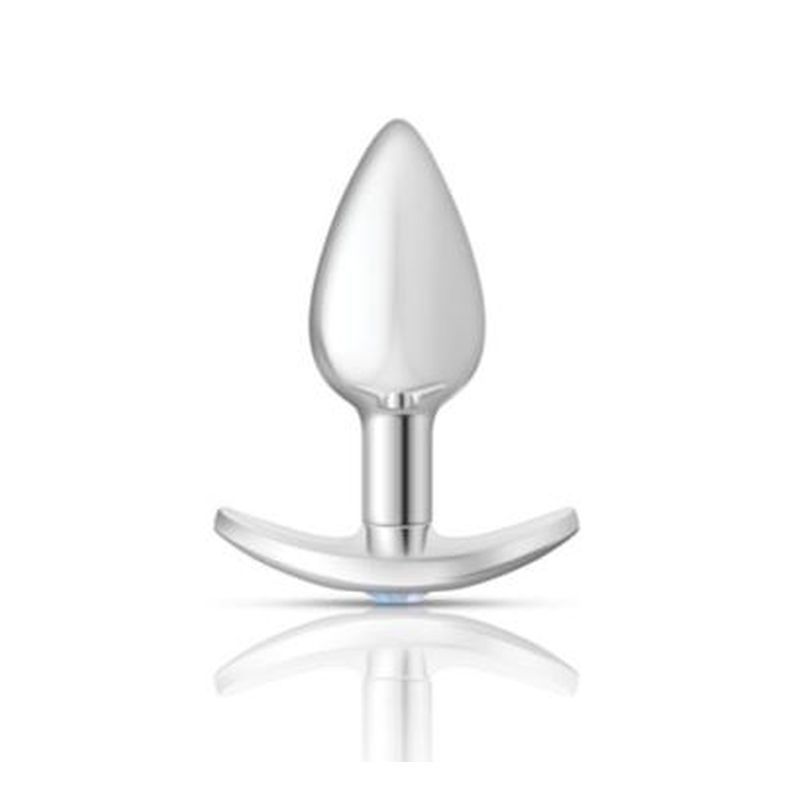 Cheeky Charms Silver Anchor Butt Plug with Clear and Teal Jewel Kit Secondary image