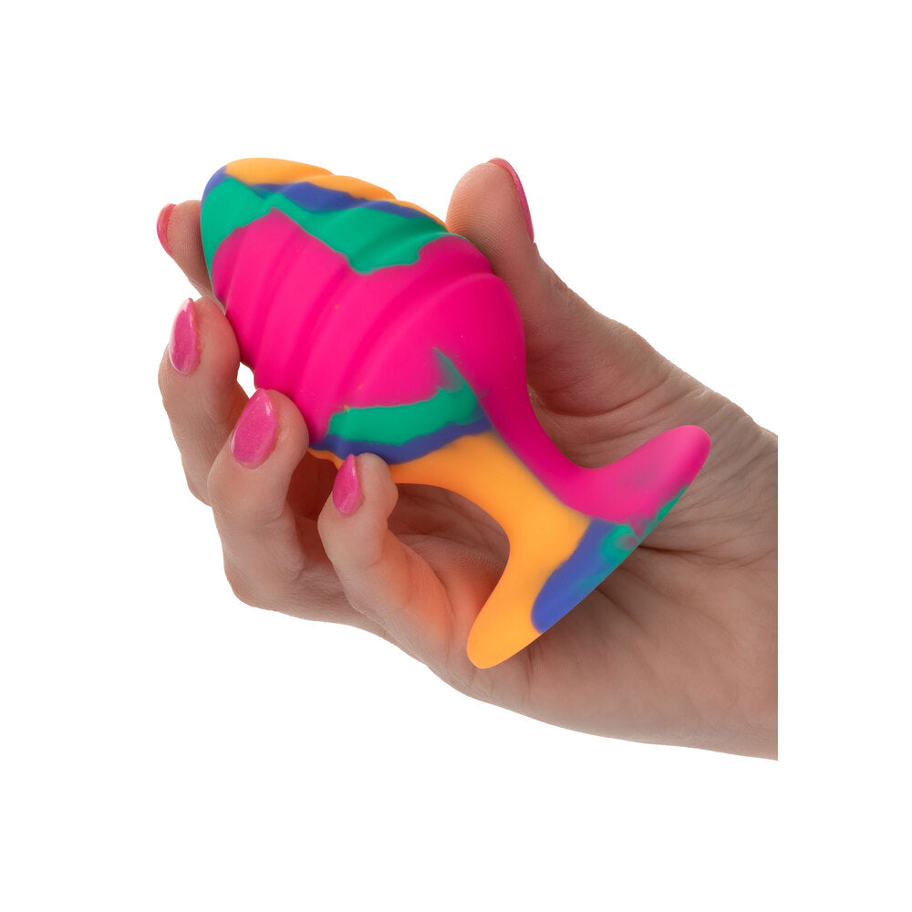 Cheeky Large Swirl Tie Dye – Colorful Large Butt Plug 3.5 Inch > Anal Range > Butt Plugs