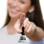 Cheeky Ring for Oral Fun Metal Bell Novelty Keychain with Bold Message > Novelties > Gag Gifts