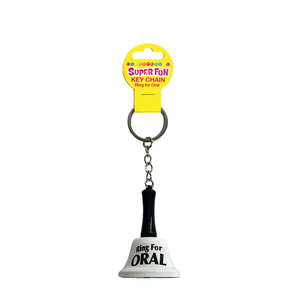 Cheeky Ring for Oral Fun Metal Bell Novelty Keychain with Bold Message > Novelties > Gag Gifts Main image