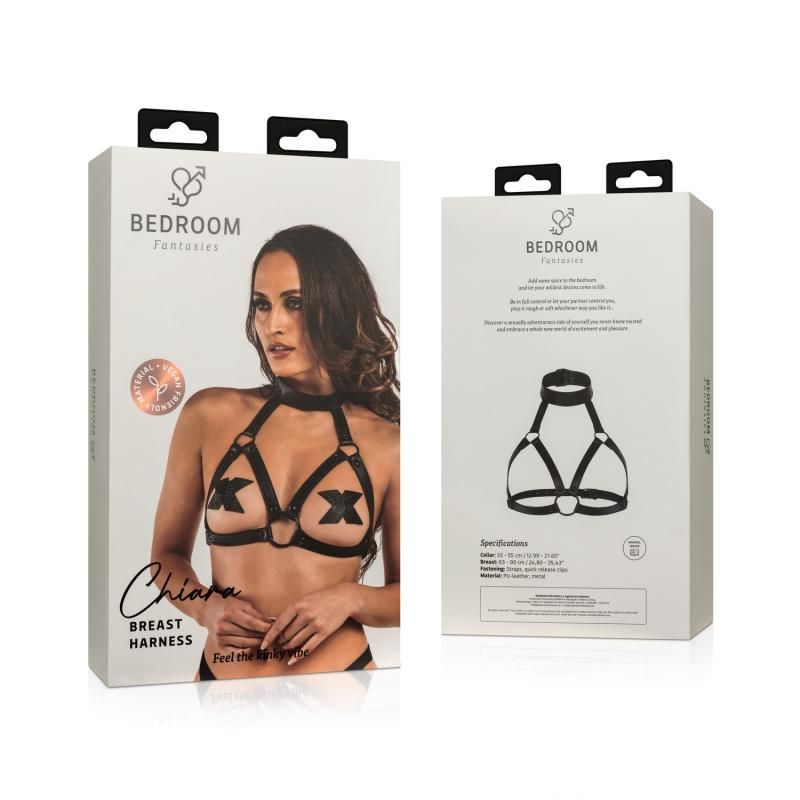 Chiara Bondage Harness Black Faux Leather > Clothes > Womens Harnesses