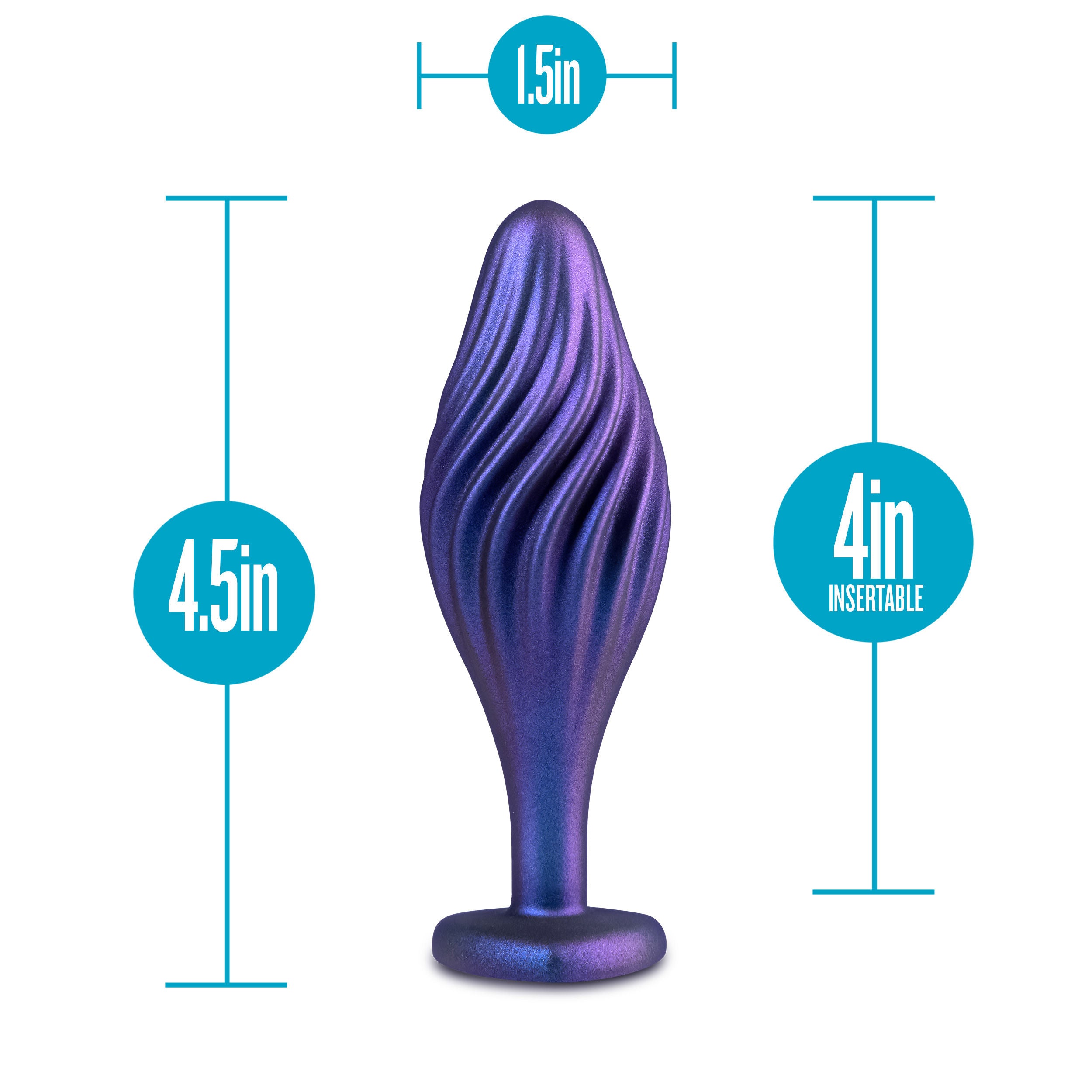 Anal Adventures Matrix - Swirling Bling Plug - Sapphire Butt Plugs