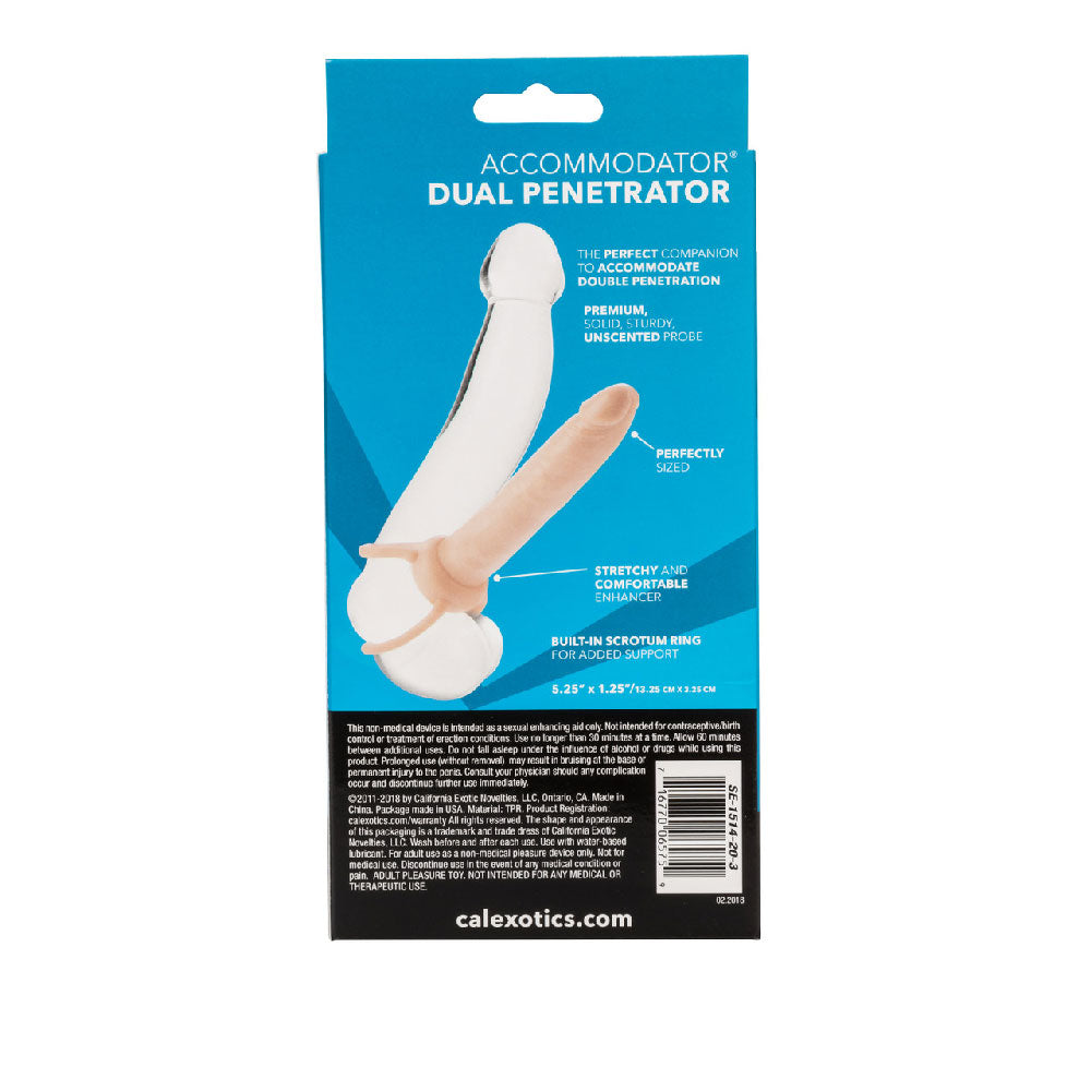 Accommodator Dual Penetrator 10 Inch Ivory Dildo > Dildos > Strap On Dildos