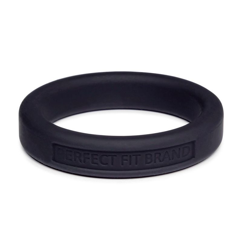 Classic Silicone Medium Stretch Penis Ring 44mm Black Default Title COCK RINGS
