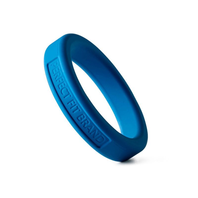 Classic Silicone Medium Stretch Penis Ring 44mm Blue > Cock Ring > Single