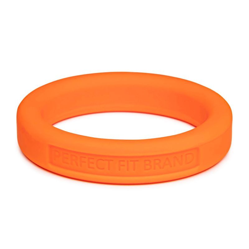 Classic Silicone Medium Stretch Penis Ring 44mm Orange Secondary image