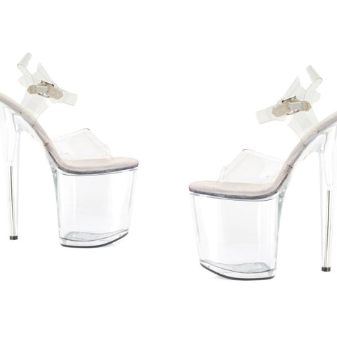 Clear Platform Sandal 8 Inch for Glamorous Footwear 9 Heels