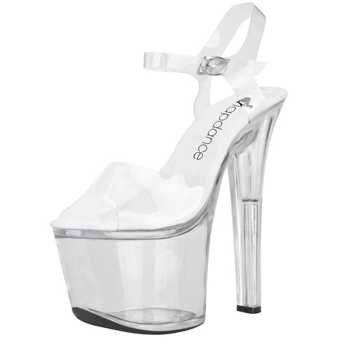 Clear Platform Sandal With Quick Release Strap 7 Inch Heel Heels