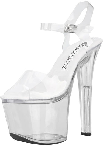Clear Platform Sandal With Quick Release Strap 7 Inch Heel 9 Heels