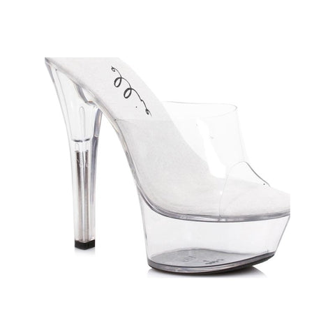 Clear Slip On Sandals with 6 Inch Stiletto Heel Clear 9 Heels