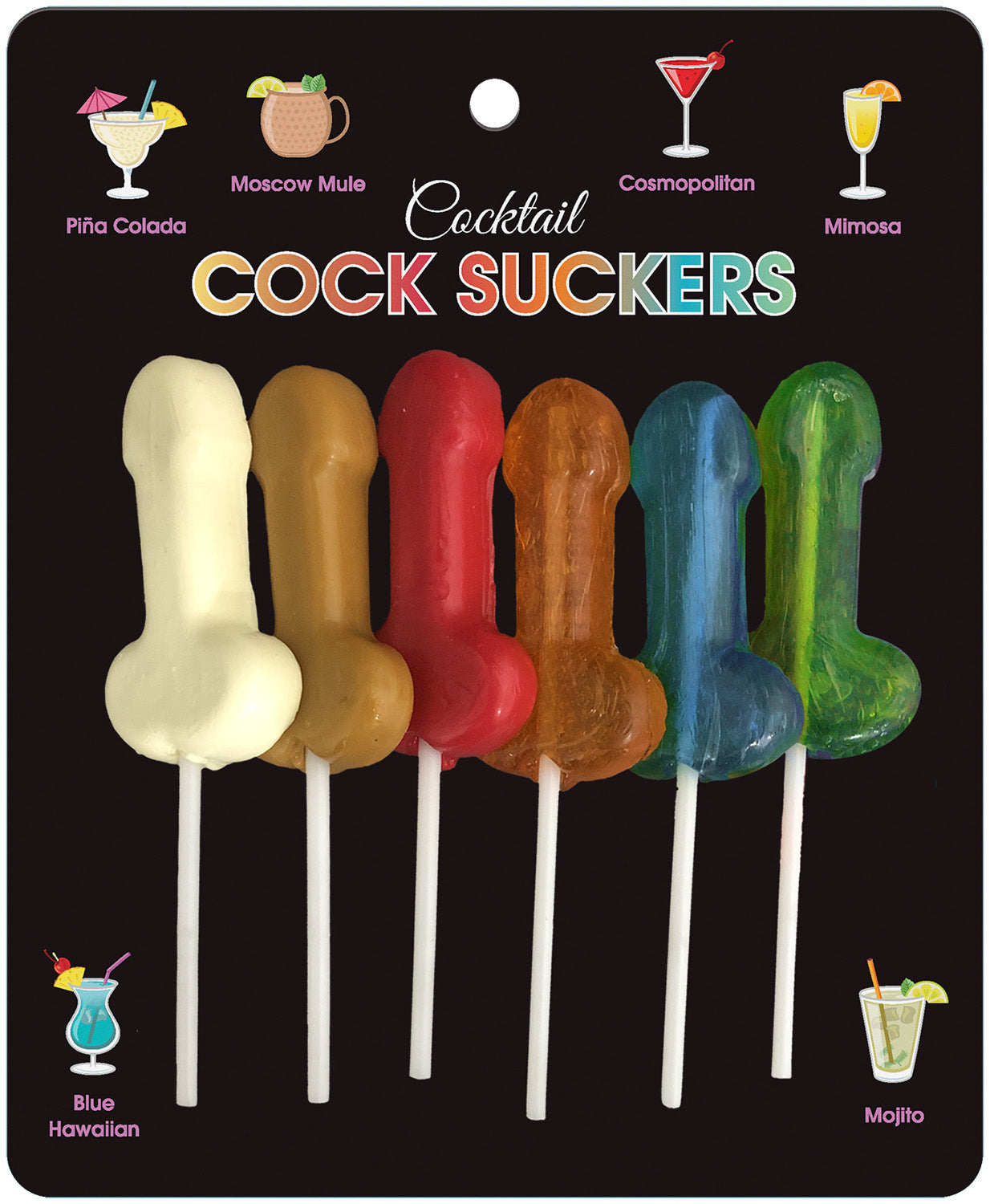 Cocktail Cock Suckers 6 Piece Set Adult Candy Treat Secondary image