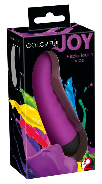 Colorful Joy Purple Touch Vibe 13 cm Silicone Tongue-Shaped Vibrator with 10 Modes Vibrators