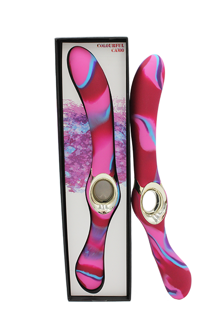 Colourful Camo Entice Double Ended Vibrator Pink with Dual Motors and Multiple Functions Vibrators