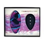 Colourful Camo Remote Control Panty Vibrator retail packaging
