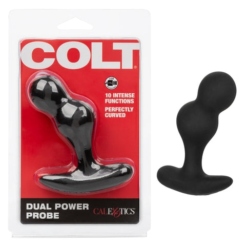 Colt Dual Power Probe Rechargeable Black Silicone 10-Function Vibrating Anal Toy Prostate Tools