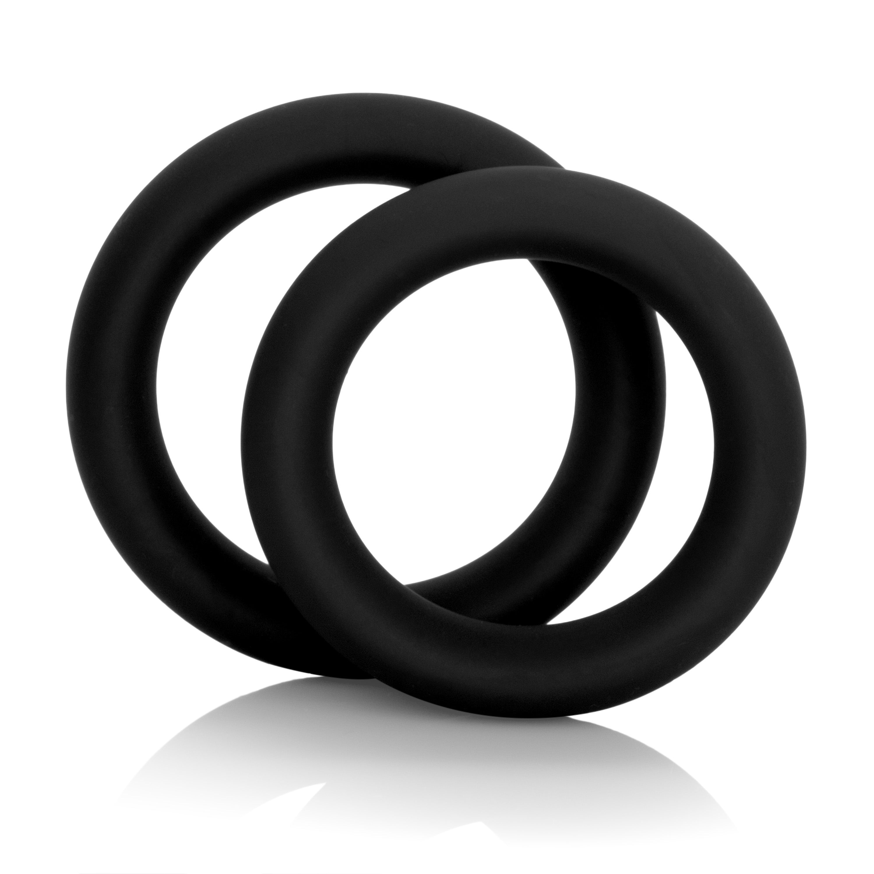 Colt Silicone Super Rings Black Erection Enhancers Set of Two COCK RING Set