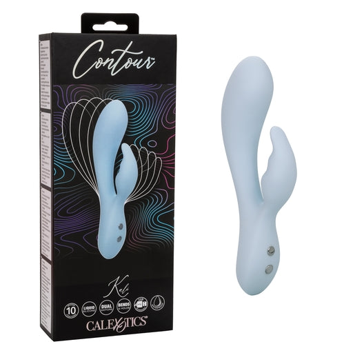 Contour Kali Flexible Dual Massager in Light Blue with 10 Vibration Functions and Rechargeable > Vibrators > Ladies > Rabbit Main image