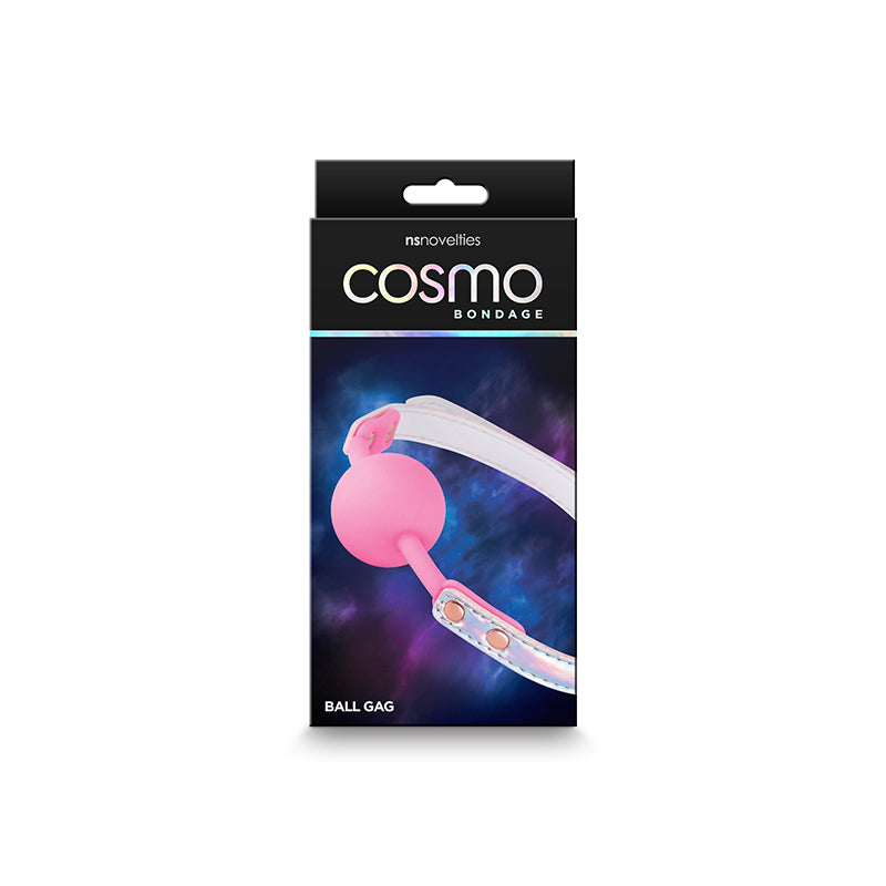 Cosmo Bondage Ball Gag Rainbow 62.3cm Metallic Pink Restraint Coloured Gags