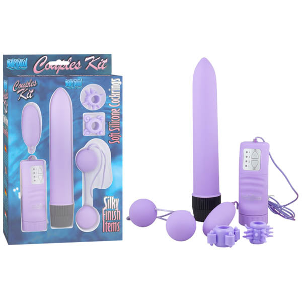 Couples Kit - 5 Piece Set with Vibrators and Rings Purple > Sex Toys > Sex Kits
