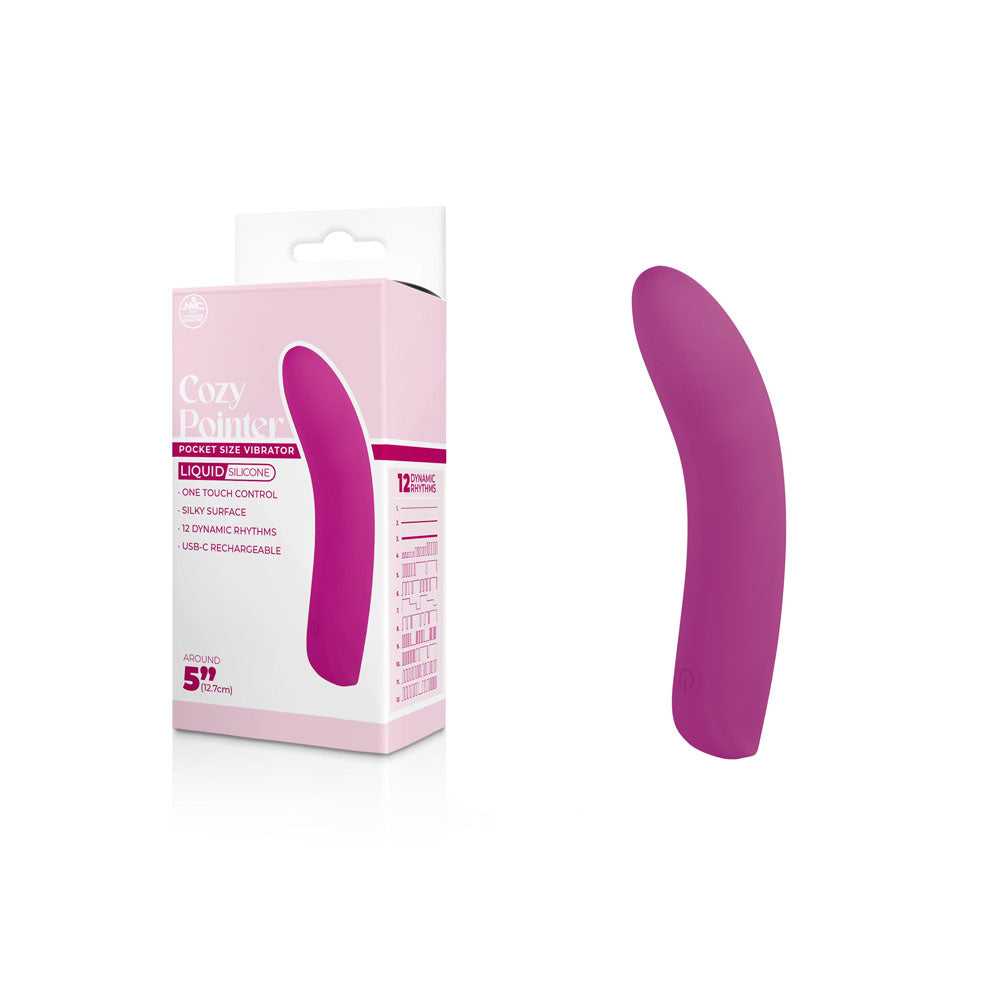 Cozy Pointer - Soft Silicone Vibrator 12.7 cm Long Pink Vibrators