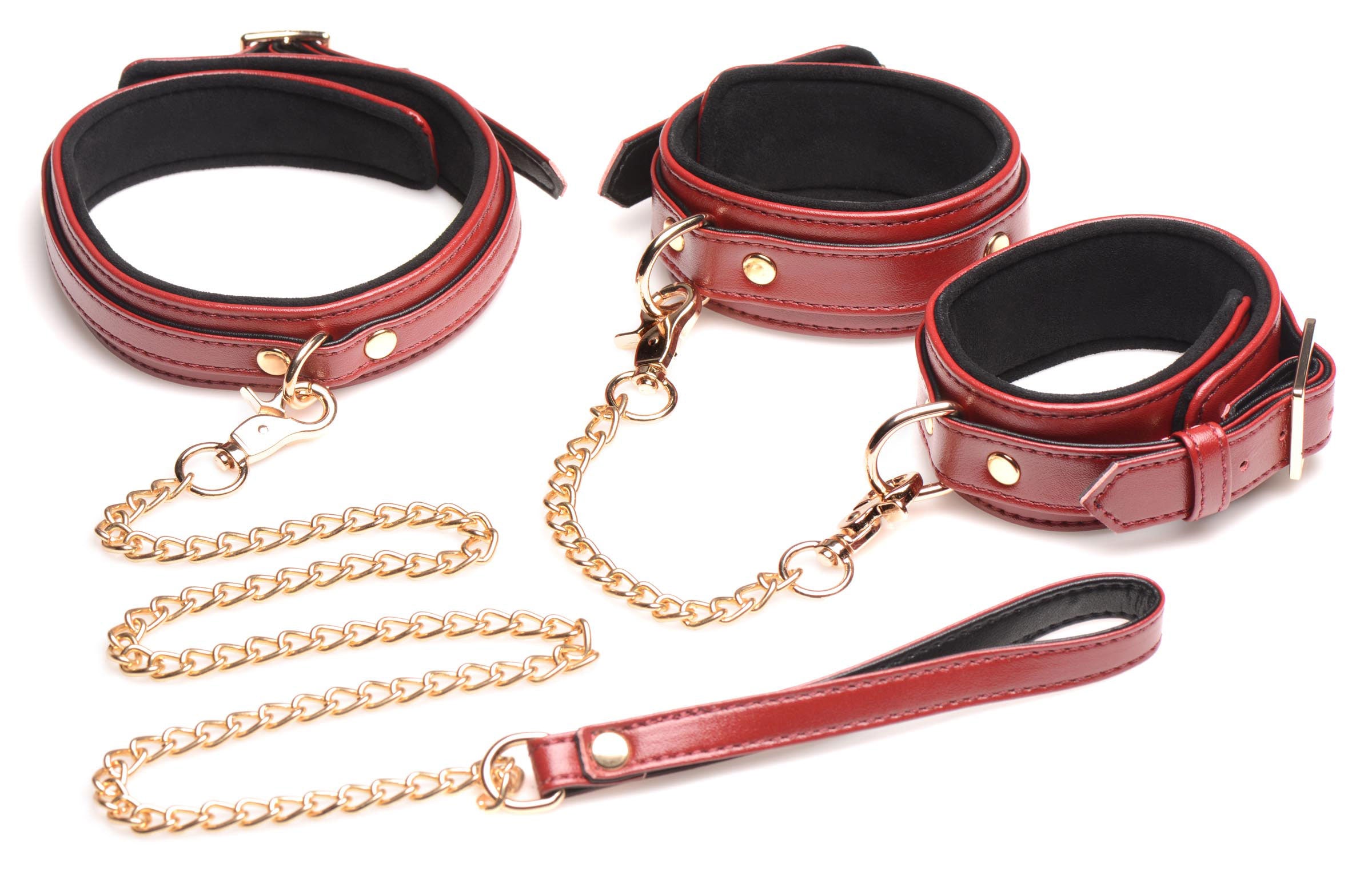 6 Piece Bondage Set – Vegan PU Leather Restraints and Cuffs Kit > Bondage Gear > Bondage Kits