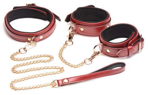 6 Piece Bondage Set – Vegan PU Leather Restraints and Cuffs Kit > Bondage Gear > Bondage Kits