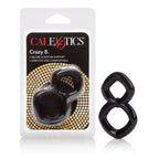 Crazy 8 Black Stretchy Dual Support Ring > Cock Ring > Sets