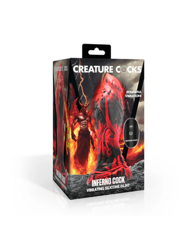 Creature Cocks Inferno Cock Vibrating Silicone Dildo Fantasy Dongs