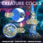Creature Cocks The Kraken (Deep Blue and Gold) 7 Inch Fantasy Dildo > Dildos > Fantasy