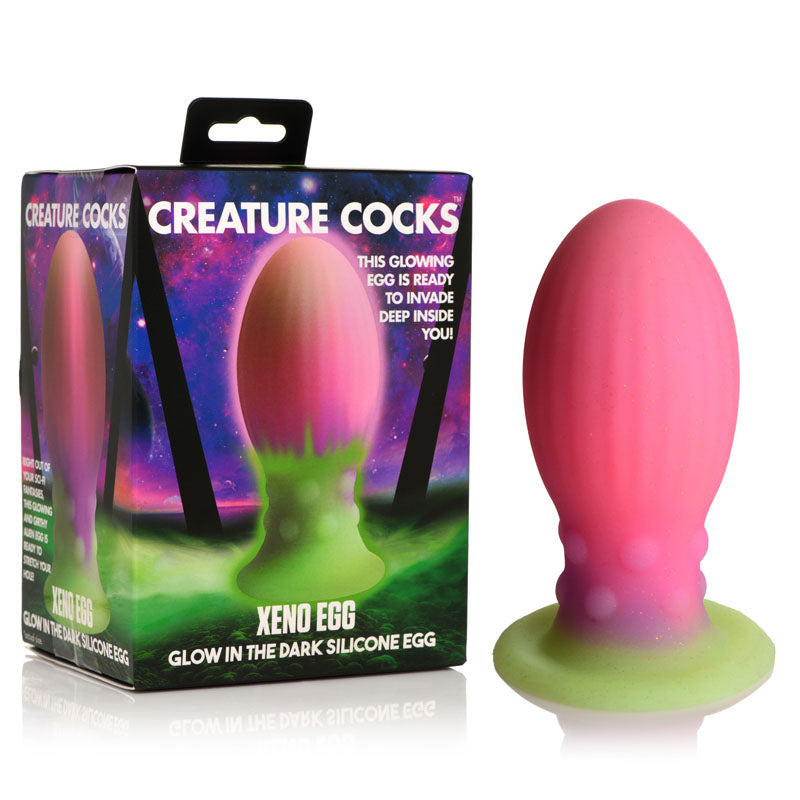 Creature Cocks Xeno Egg (Glow in Dark) – Ribbed Alien Egg Vibrator 4.5 inch > Dildos > Fantasy