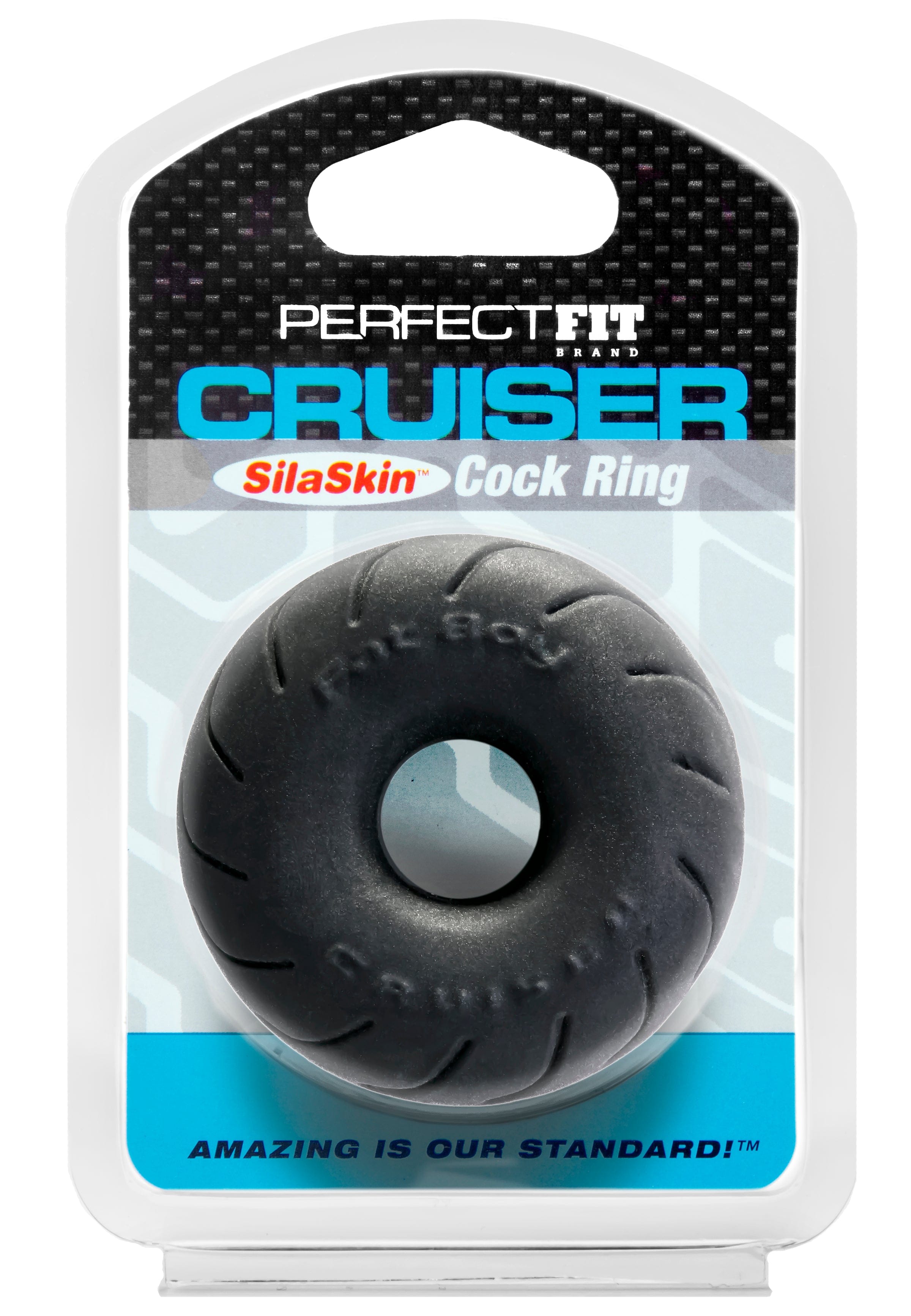 Cruiser Ring 2.5in SilaSkin Black > Cock Ring > Single Main image