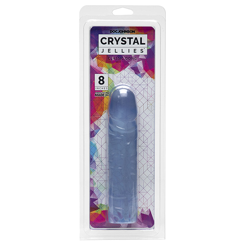Doc Johnson Crystal Jellies 8 Inch Clear Dong – Soft Flexible Dong 8 Inch Length > Dildos > Realistic Dildos