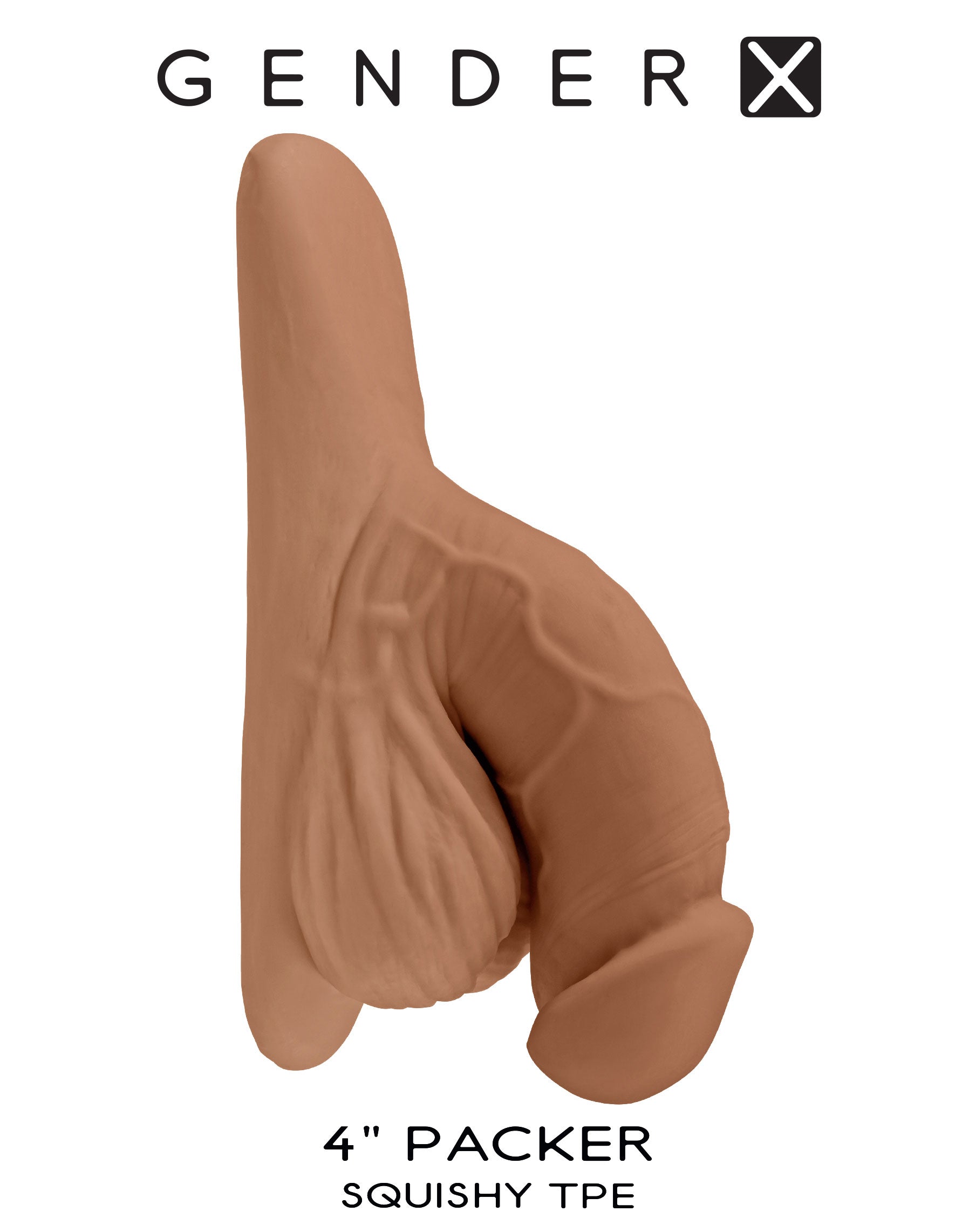 Gender X 4 Inch Silicone Packer Medium (Tan) – Body-Safe Silicone Packer > Gender > Packers