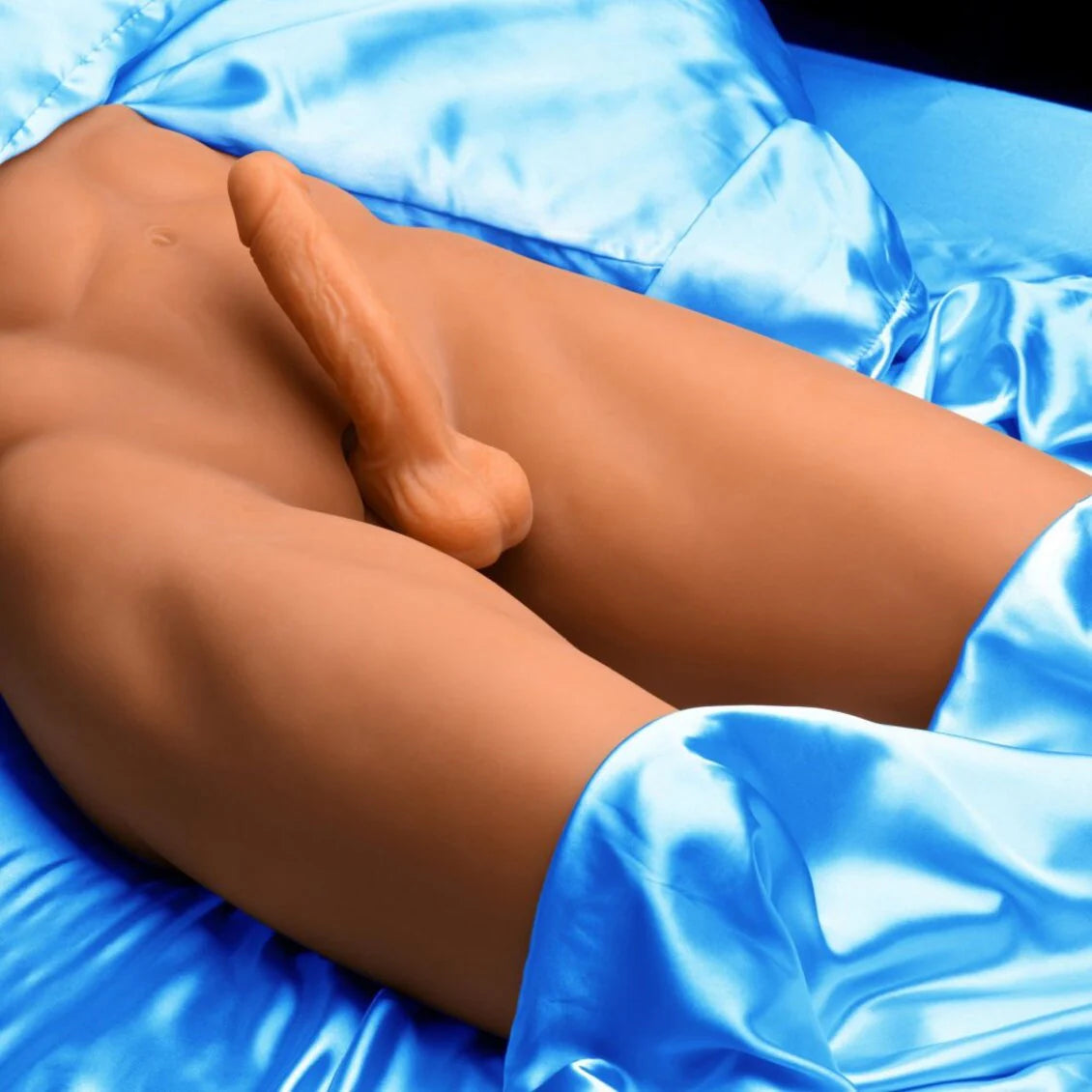 Jock Poseable Torso with Thrusting Dildo Medium Skin Tone 7 Inch Silicone Thrusting and Vibrating Male Torso > Sex Toys > Sex Dolls > Premium